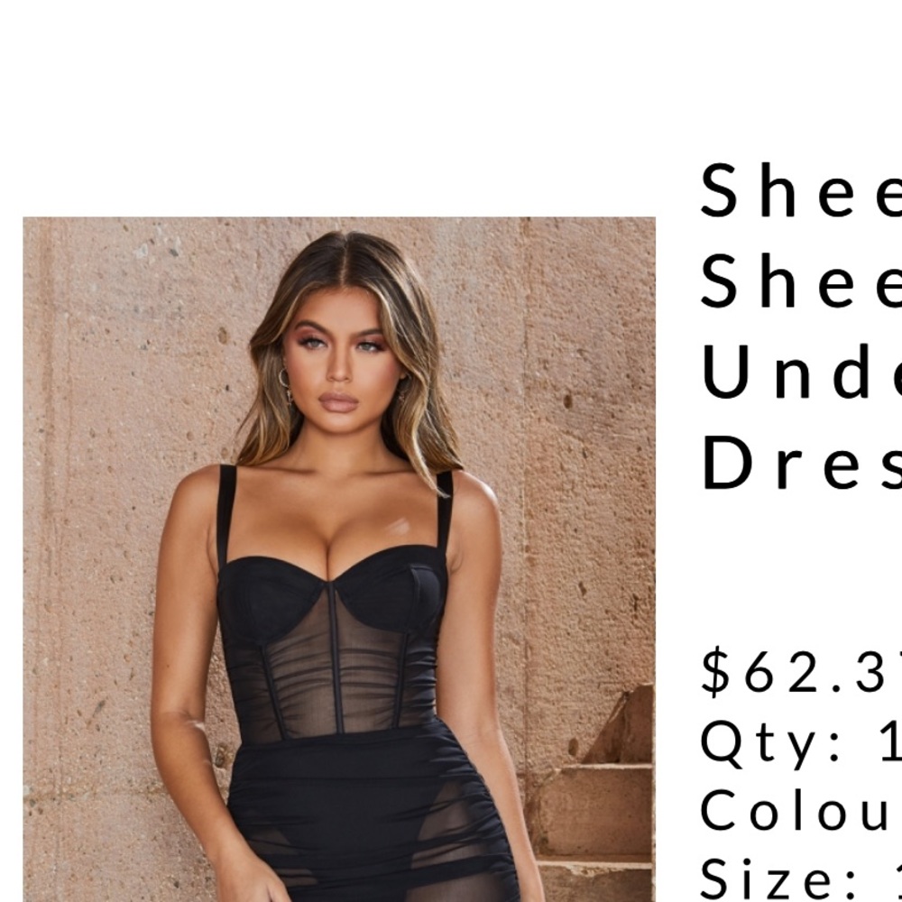 Oh Polly “sheer perfection” mini dress